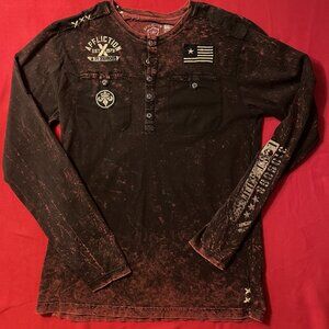 Affliction Shirt Mens Long Sleeve Standard LTD73 Size LG